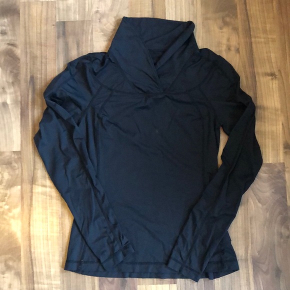 Lululemon Black Collared Long Sleeve Running Shirt - Picture 1 of 4